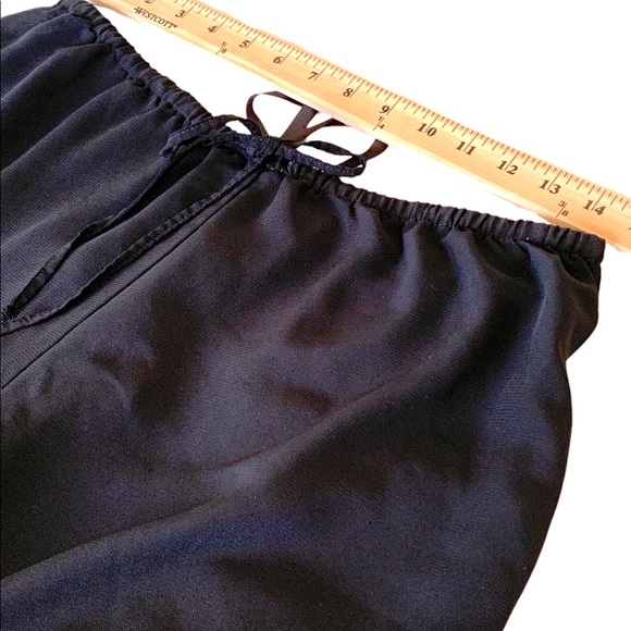 Black Dress Pants High Waisted  Semi Sheer Mesh Relax Fit Medium - Picture 5 of 7